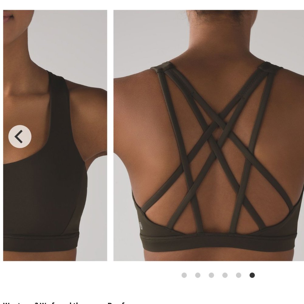 Lululemon Free To Be Serene Bra- Dark Olive Size 6